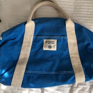 Victoria's Secret blue duffle bag
